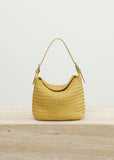 Handwoven Full Grain Leather Hobo Bag | Vintage Basketweave Shoulder & Crossbody Bag