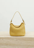 Handwoven Full Grain Leather Hobo Bag | Vintage Basketweave Shoulder & Crossbody Bag