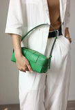 Handwoven Full Grain Leather Woven Box Bag | Mini Square Shoulder & Crossbody Satchel