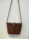 Handwoven Italian Cowhide Leather Crossbody Bag for Women | Artisan Woven Shoulder Bag with Tassel & Drawstring Pouch | 8 Colours | Casual Daily & Weekend Ba