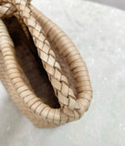 Handwoven Italian Cowhide Leather Crossbody Bag for Women | Artisan Woven Shoulder Bag with Tassel & Drawstring Pouch | 8 Colours | Casual Daily & Weekend Ba