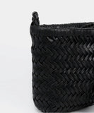 Handwoven Italian Cowhide Leather Crossbody Bag for Women | Artisan Woven Shoulder Bag with Tassel & Drawstring Pouch | 8 Colours | Casual Daily & Weekend Ba
