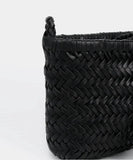 Handwoven Italian Cowhide Leather Crossbody Bag for Women | Artisan Woven Shoulder Bag with Tassel & Drawstring Pouch | 8 Colours | Casual Daily & Weekend Ba