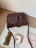 Handwoven Italian Cowhide Leather Crossbody Bag for Women | Artisan Woven Shoulder Bag with Tassel & Drawstring Pouch | 8 Colours | Casual Daily & Weekend Ba