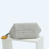 Handwoven Italian Lambskin Tote Bag, Luxury Intrecciato Leather Shoulder Bag with Matching Pouch, Three Sizes