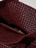 Handwoven Italian Lambskin Tote Bag, Luxury Intrecciato Leather Shoulder Bag with Matching Pouch, Three Sizes