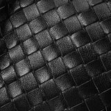 Handwoven Lambskin Leather Shoulder Bag for Women | Luxury Designer Handbag with Top Handles & Crossbody Strap