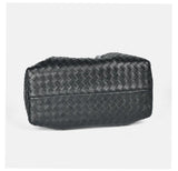 Handwoven Lambskin Leather Brown Tote Bag | Woven Soft Leather Handbag for Women | Luxury Designer Handbag with Top Handles & Crossbody Strap