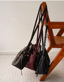 Handwoven Lambskin Leather Brown Tote Bag | Woven Soft Leather Handbag for Women | Luxury Designer Handbag with Top Handles & Crossbody Strap