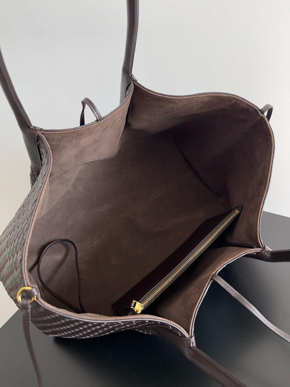 Handwoven Lambskin Leather Brown Tote Bag | Woven Soft Leather Handbag for Women | Luxury Designer Handbag with Top Handles & Crossbody Strap