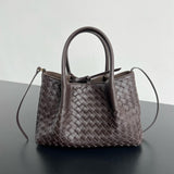 Handwoven Lambskin Leather Shoulder Bag for Women | Luxury Designer Handbag with Top Handles & Crossbody Strap