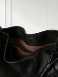 Handwoven Lambskin Leather Tote Bag for Women, Luxury Slouchy Large Shoulder Hobo Woven Tote