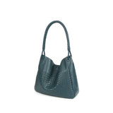 Handwoven Lambskin Leather Tote Bag for Women, Luxury Slouchy Large Shoulder Hobo Woven Tote