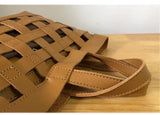Handwoven Leather Checkerboard Tote Bag | Full Grain Cowhide Basket Crossbody