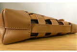 Handwoven Leather Checkerboard Tote Bag | Full Grain Cowhide Basket Crossbody
