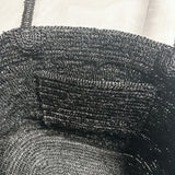 Handwoven raffia tote with scarf accessory – natural straw beach bag lifestyle summer styling