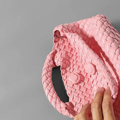 Handwoven Vegan Leather Mini Bucket Bag, Leather Basket Handbag + Crossbody Chain (20+ Colours) Handwoven Vegan Leather Mini Bucket Bag, Leather Basket Handbag + Crossbody Chain (20+ Colours)