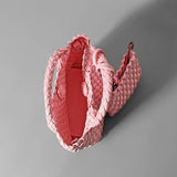 Handwoven Vegan Leather Mini Bucket Bag, Leather Basket Handbag + Crossbody Chain (20+ Colours)