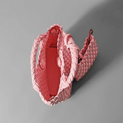 Handwoven Vegan Leather Mini Bucket Bag, Leather Basket Handbag + Crossbody Chain (20+ Colours) Handwoven Vegan Leather Mini Bucket Bag, Leather Basket Handbag + Crossbody Chain (20+ Colours)