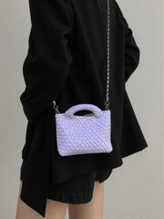 Handwoven Vegan Leather Mini Bucket Bag, Leather Basket Handbag + Crossbody Chain (20+ Colours) Handwoven Vegan Leather Mini Bucket Bag, Leather Basket Handbag + Crossbody Chain (20+ Colours)