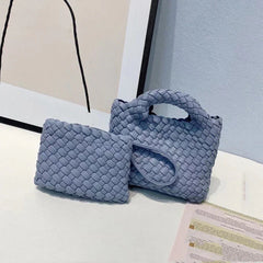 Handwoven Vegan Leather Mini Bucket Bag, Leather Basket Handbag + Crossbody Chain (20+ Colours) Handwoven Vegan Leather Mini Bucket Bag, Leather Basket Handbag + Crossbody Chain (20+ Colours)