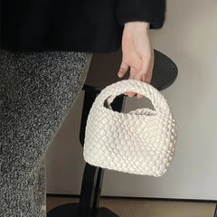 Handwoven Vegan Leather Mini Bucket Bag, Leather Basket Handbag + Crossbody Chain (20+ Colours) Handwoven Vegan Leather Mini Bucket Bag, Leather Basket Handbag + Crossbody Chain (20+ Colours)