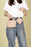 Handwoven Vegan Leather Mini Bucket Bag, Leather Basket Handbag + Crossbody Chain (20+ Colours)