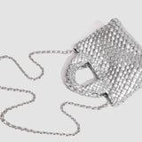 Handwoven Vegan Leather Mini Bucket Bag, Leather Basket Handbag + Crossbody Chain (20+ Colours)