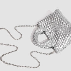 Handwoven Vegan Leather Mini Bucket Bag, Leather Basket Handbag + Crossbody Chain (20+ Colours) Handwoven Vegan Leather Mini Bucket Bag, Leather Basket Handbag + Crossbody Chain (20+ Colours)