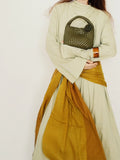 Handwoven Vegan Leather Mini Bucket Bag, Leather Basket Handbag + Crossbody Chain (20+ Colours)