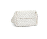 Handwoven Vegan Leather Mini Bucket Bag, Leather Basket Handbag + Crossbody Chain (20+ Colours)