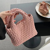 Handwoven Vegan Leather Mini Bucket Bag, Leather Basket Handbag + Crossbody Chain (20+ Colours)