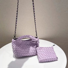 Handwoven Vegan Leather Mini Bucket Bag, Leather Basket Handbag + Crossbody Chain (20+ Colours) Handwoven Vegan Leather Mini Bucket Bag, Leather Basket Handbag + Crossbody Chain (20+ Colours)