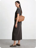 Handwoven Vegetable-Tanned Leather Basket Bag for Women|Full Grain Cowhide Woven Tote with Braided Handle & Drawstring Liner | Spring Summer Shoulder Bag