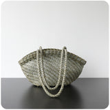 Handwoven Vegetable-Tanned Leather Basket Bag for Women|Full Grain Cowhide Woven Tote with Braided Handle & Drawstring Liner | Spring Summer Shoulder Bag