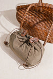 Handwoven Vegetable-Tanned Leather Basket Bag for Women|Full Grain Cowhide Woven Tote with Braided Handle & Drawstring Liner | Spring Summer Shoulder Bag