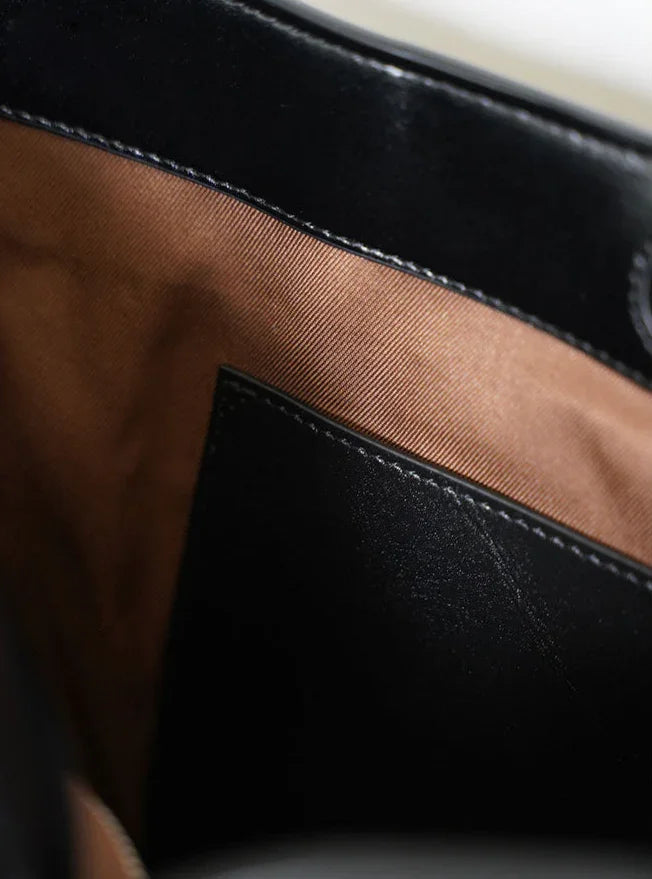 Handwoven Leather Women's Woven Tote Bag, Large Cowhide Leather Woven Women Leather Laptop Bags Black