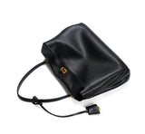 High-End Genuine Leather and Suede Leather Handbag with Lock Clasp, Women's Versatile Shoulder & Crossbody Bag for Commuting