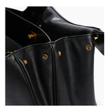 High-End Genuine Leather and Suede Leather Handbag with Lock Clasp, Women's Versatile Shoulder & Crossbody Bag for Commuting