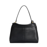 High-End Genuine Leather and Suede Leather Handbag with Lock Clasp, Women's Versatile Shoulder & Crossbody Bag for Commuting