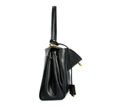 High-End Genuine Leather and Suede Leather Handbag with Lock Clasp, Women's Versatile Shoulder & Crossbody Bag for Commuting