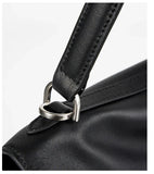 High-End Genuine Leather and Suede Leather Handbag with Lock Clasp, Women's Versatile Shoulder & Crossbody Bag for Commuting