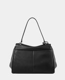 High-End Genuine Leather and Suede Leather Handbag with Lock Clasp, Women's Versatile Shoulder & Crossbody Bag for Commuting