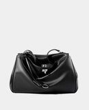 High-End Genuine Leather and Suede Leather Handbag with Lock Clasp, Women's Versatile Shoulder & Crossbody Bag for Commuting