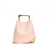 IT Ozzy Bag | Modern Chic Leather Shoulder Bucket Bag with Amber Acrylic Handles