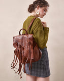 Large leather backpack, Handcrafted leather bag, Women Vintage School bag,Full Grain Leather Everyday Backpack, Special Gift for Her