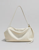 Women’s Soft Cowhide Leather Crossbody Bag, Large Bowling Bag, Slouchy Boho Tote for Everyday Use
