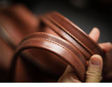 Italian Full Grain Leather Weekender Bag | British-Style Slouchy Duffel & Shoulder Bag