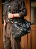 Italian Calfskin Leather Travel Duffel Bag | Handmade Premium Collector's Limited Edition Weekender
