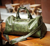 Italian Calfskin Leather Travel Duffel Bag | Handmade Premium Collector's Limited Edition Weekender